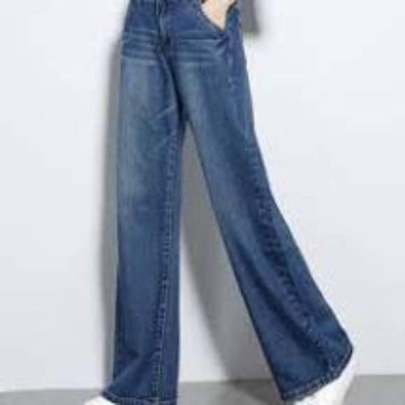 Free People Denim - We The Free High-Rise Wide-Leg Trouser Jeans